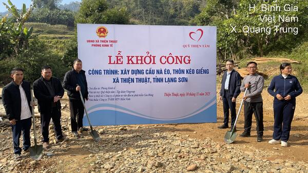 KHỞI CÔNG XÂY DỰNG CẦU NÀ ÉO TẠI XÃ THIỆN THUẬT