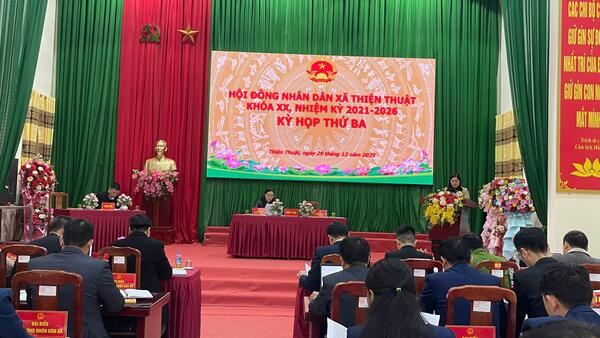 HỘI ĐỒNG NHÂN DÂN XÃ THIỆN THUẬT  TỔ CHỨC KỲ HỌP THƯỜNG LỆ CUỐI NĂM 2025